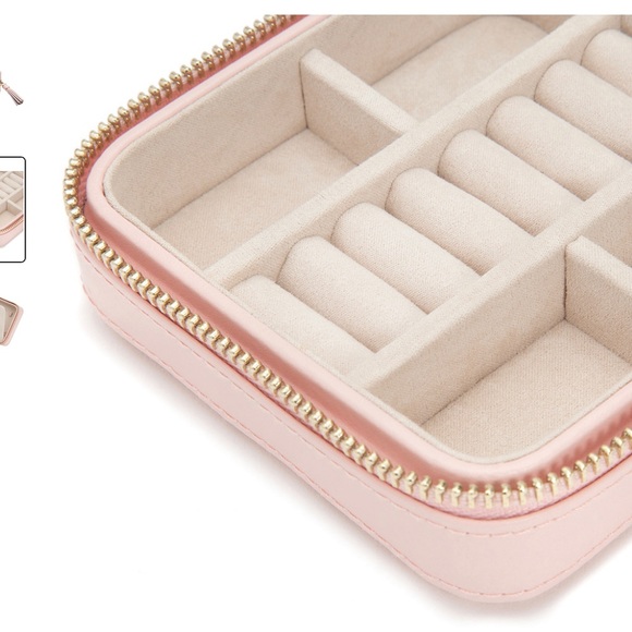 NEW WOLF 1834 Caroline Zip Travel Case Quilted Rose Quartz - Picture 2 of 4